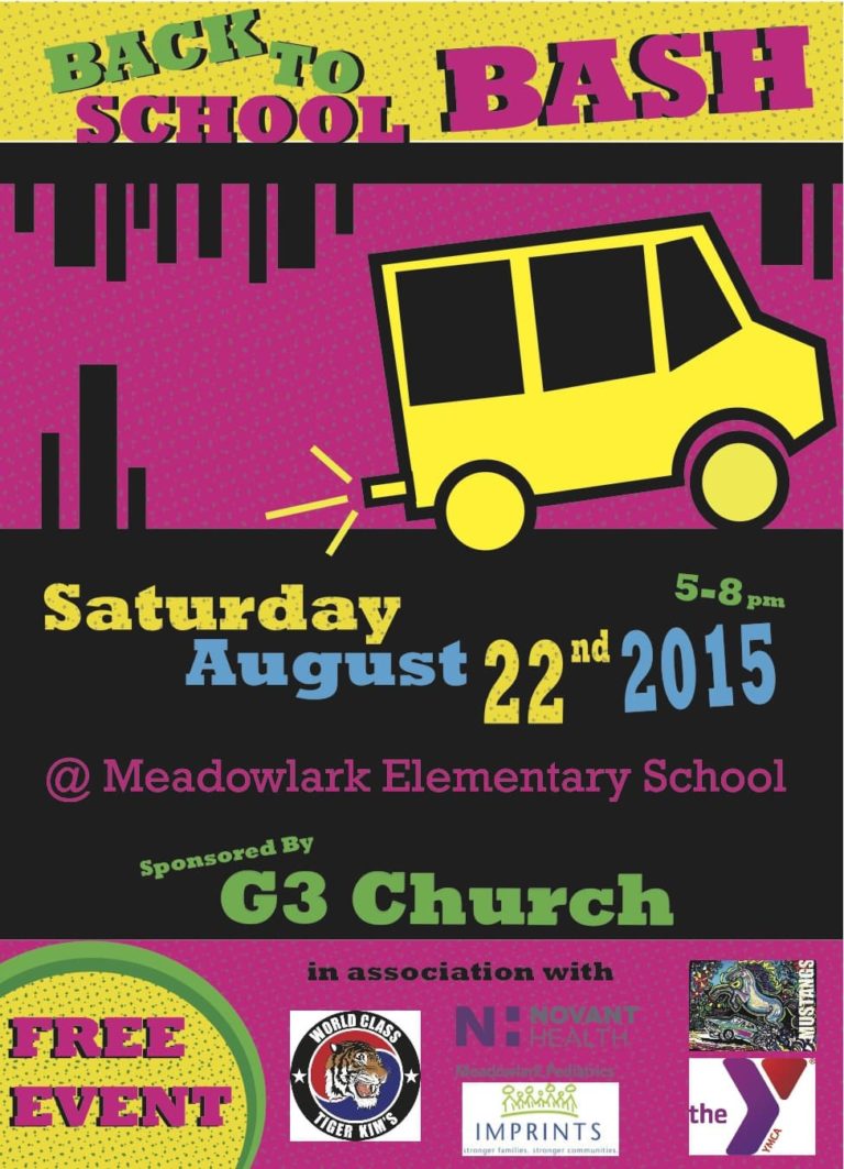 August 22, 2015 – Back to School Bash at Meadowlark Elementary