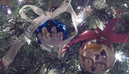 DIY Snowman Holiday Ornaments