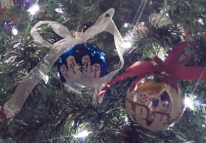 DIY Snowman Holiday Ornaments