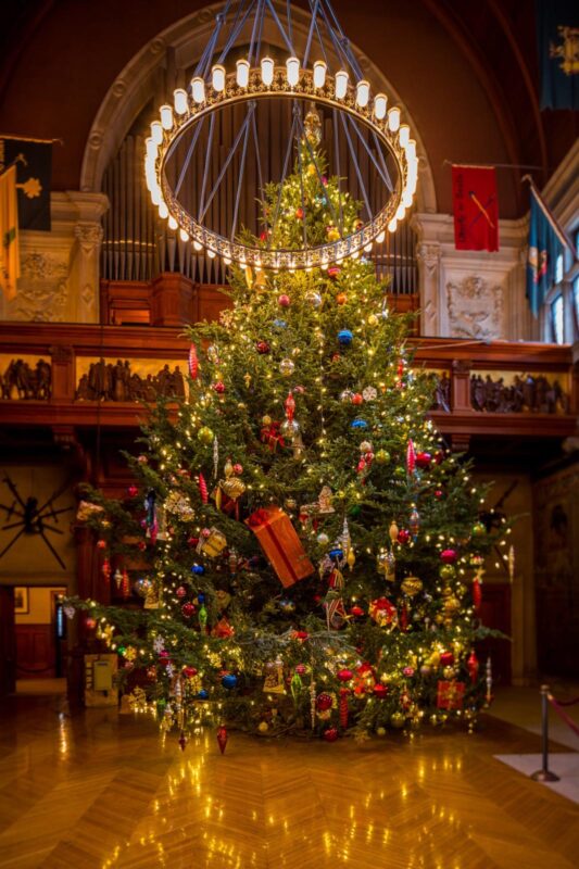 Biltmore rooms inside the castle Christmas tree