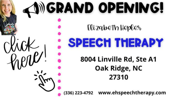 Grand Opening! Elizabeth Hepler Speech Therapy is Now Open! 