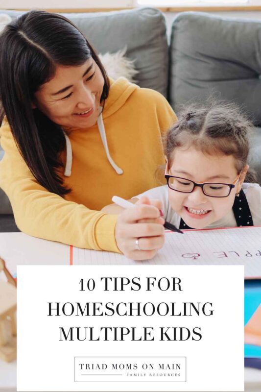 10 Tips for Homeschooling Multiple Kids