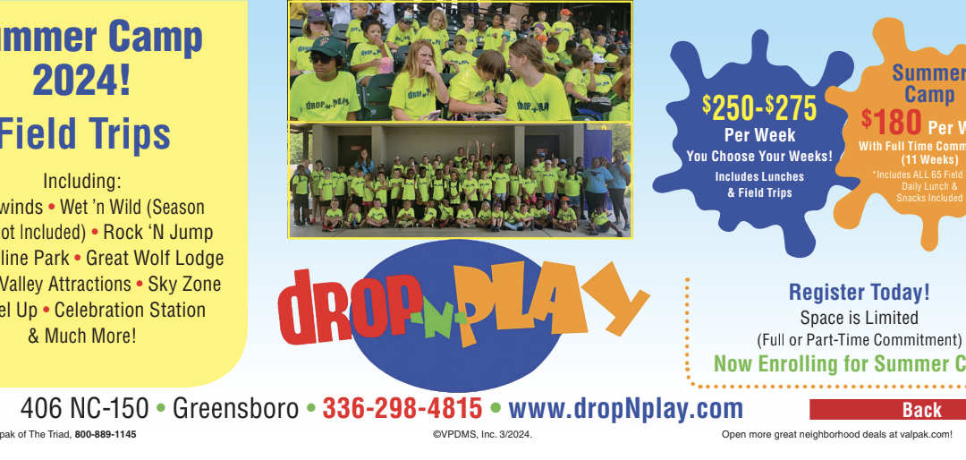 Drop N Play Featured Event 4/1/24