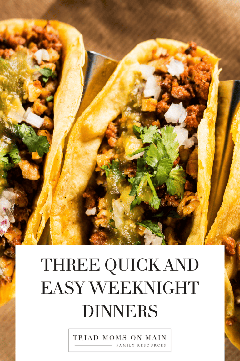 Three Quick and Easy Weeknight Dinners