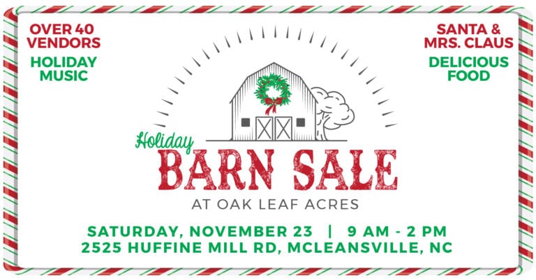 Holiday Barn Sale at Oak Leaf Acres