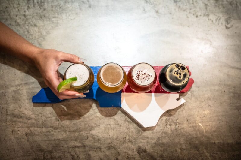 Bars in High Point NC Brown Truck Brewing High Point Flight of Beer