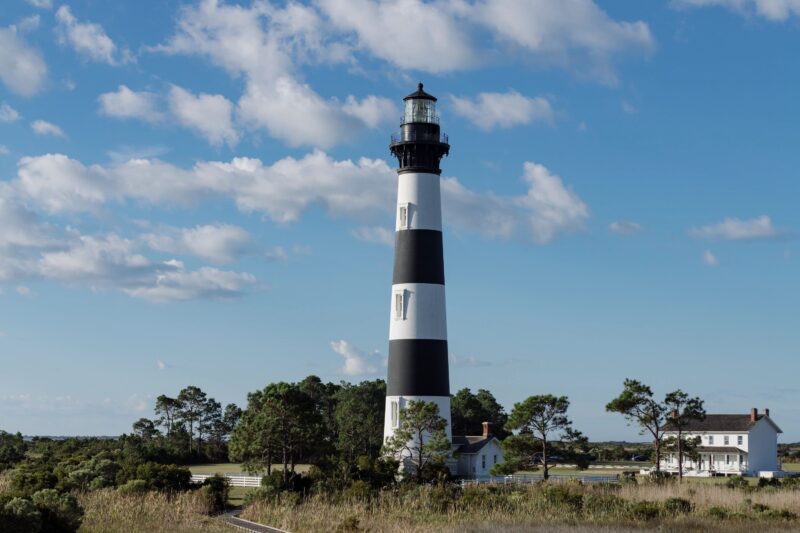 Nags Head Bodie Island Lighthouse Beaches in North Carolina 