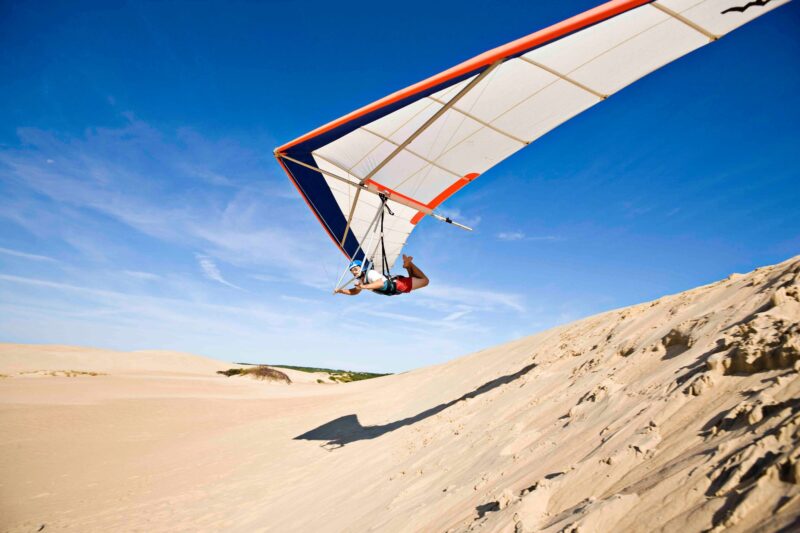 Hang glinding at Jockey's Ridge with Kitty Hawk Kites