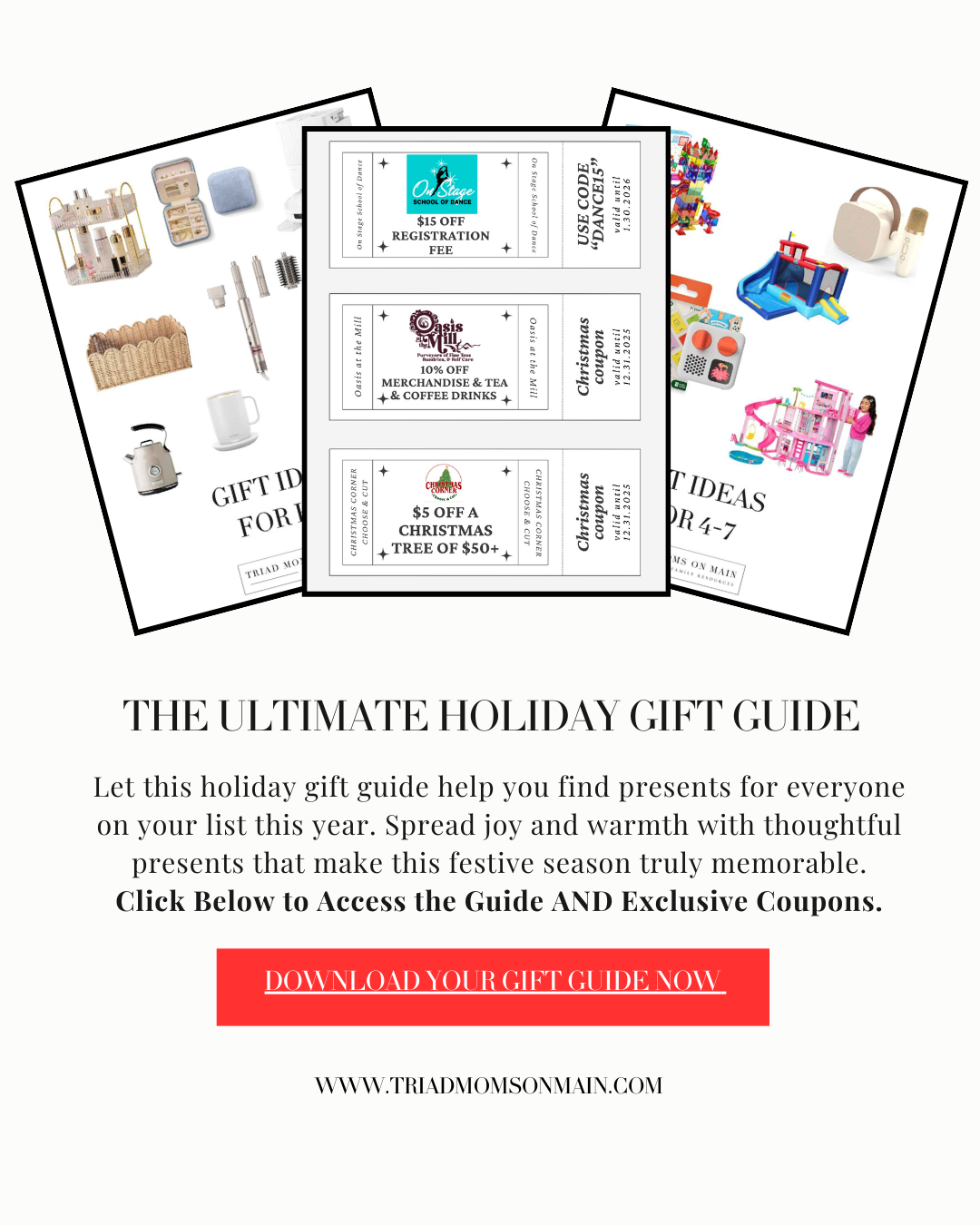Gift Guide Link w/Coupons