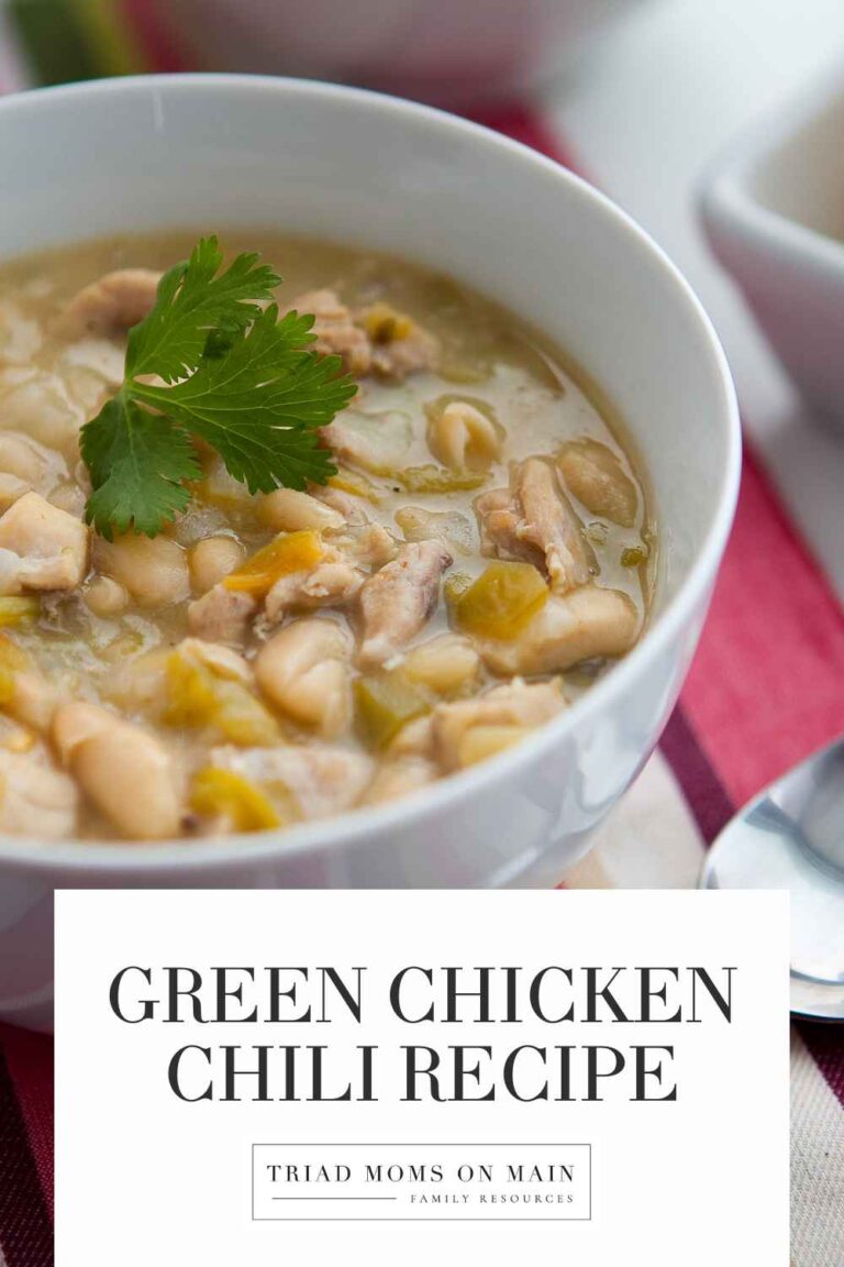 Savory bowl of green chicken chili with cilantro and lime — perfect weeknight dump meal