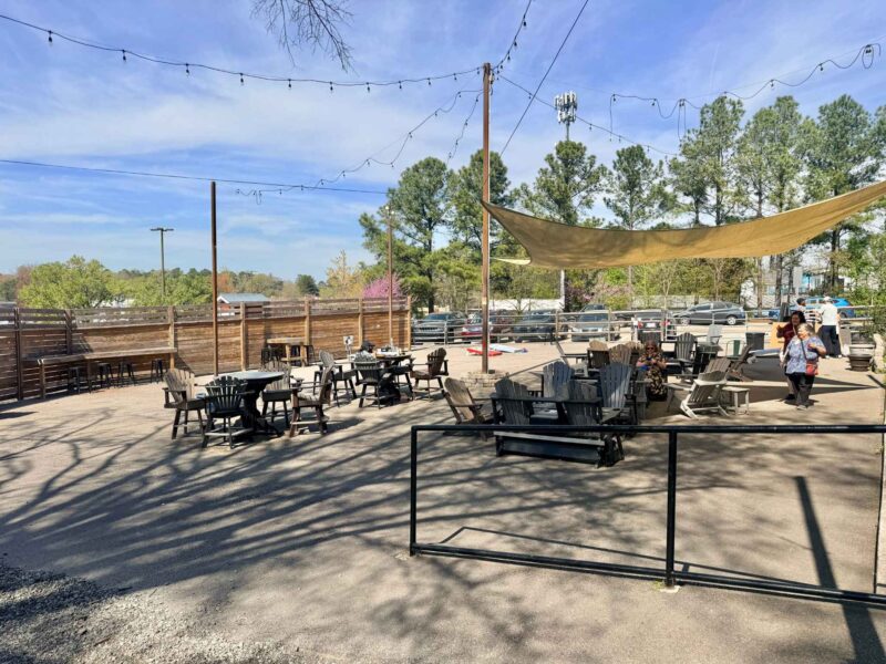 bonfire area at Lakewood Social in Durham