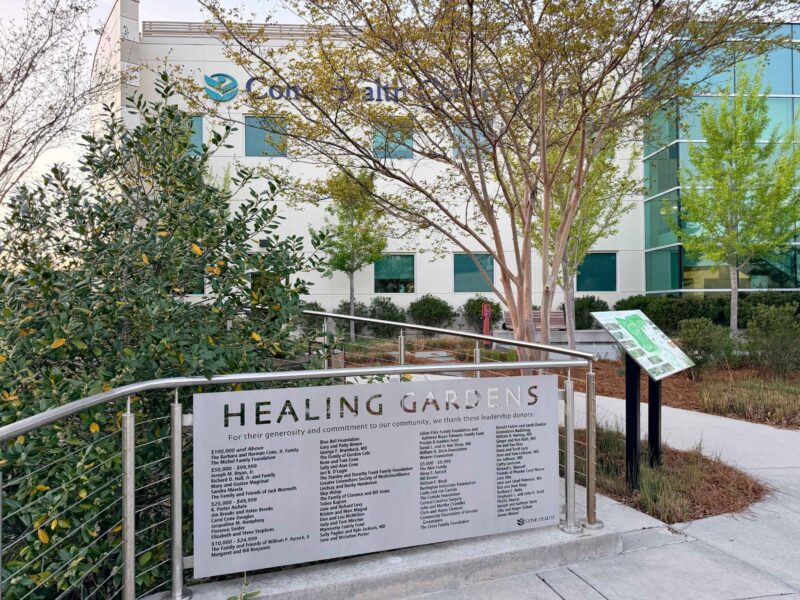 Healing Gardens at Cone Health Cancer Center in Greensboro
