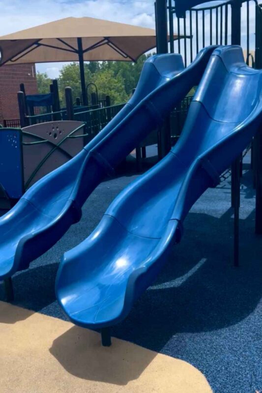 Slides at Creekside Park in Archdale, NC