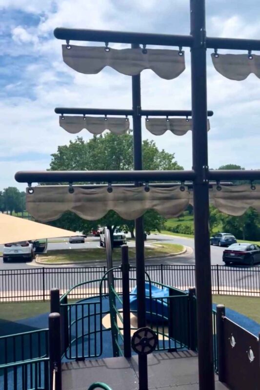 Pirate ship themed playground