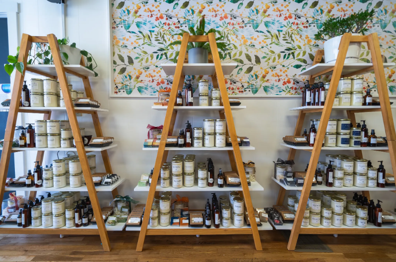 Sparta Candle Co. Candles on a shelf