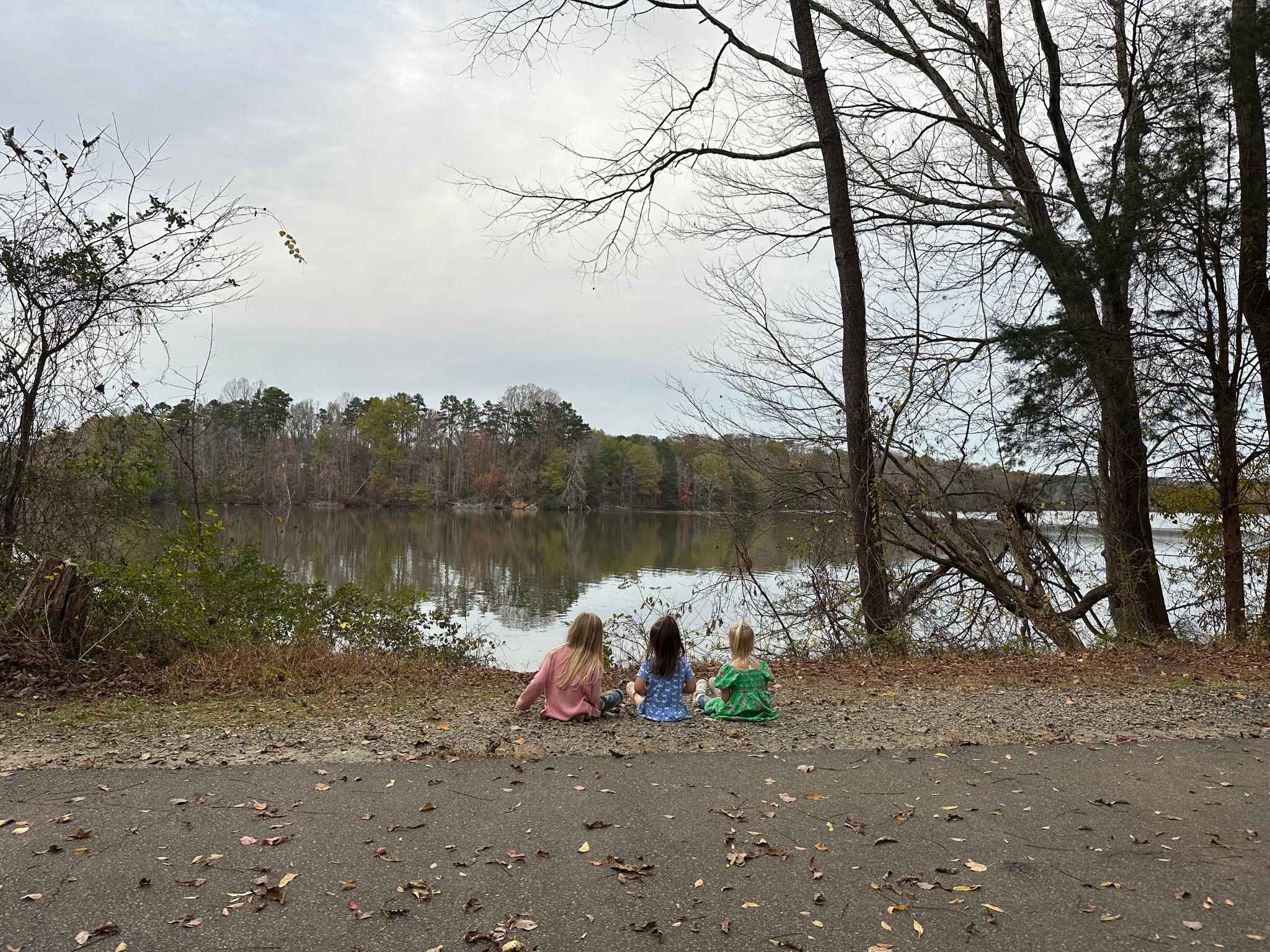 view of Lake Brandt from Atlantic & Yadkin Greenway in Greensboro, NC