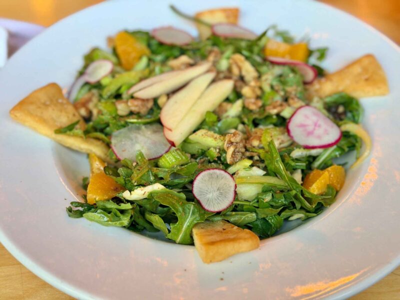 Salad at Saxapahaw Eddys Restaurant and Pub