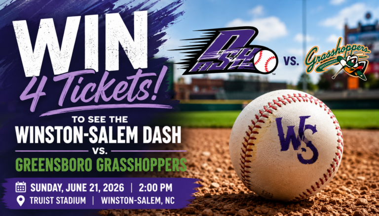 Win a Family 4-Pack of Tickets to See the Winston-Salem Dash vs. Greensboro Grasshoppers!