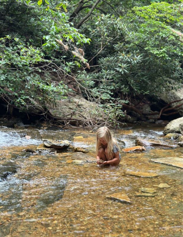 Lower Cascade Falls at Hanging Rock Lake pond