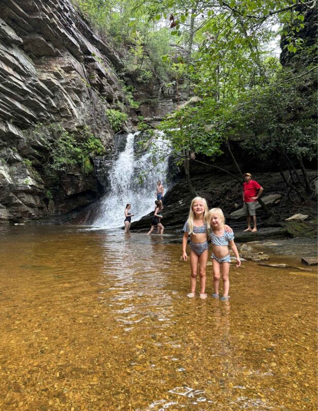 Lower Cascade Falls at Hanging Rock Lake pond