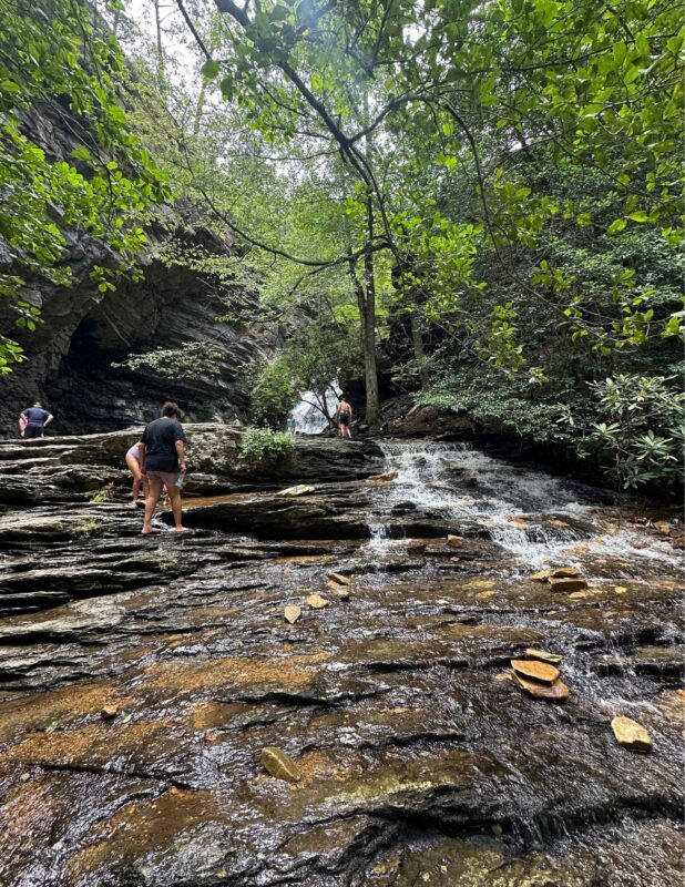 Lower Cascade Falls at Hanging Rock Lake pond