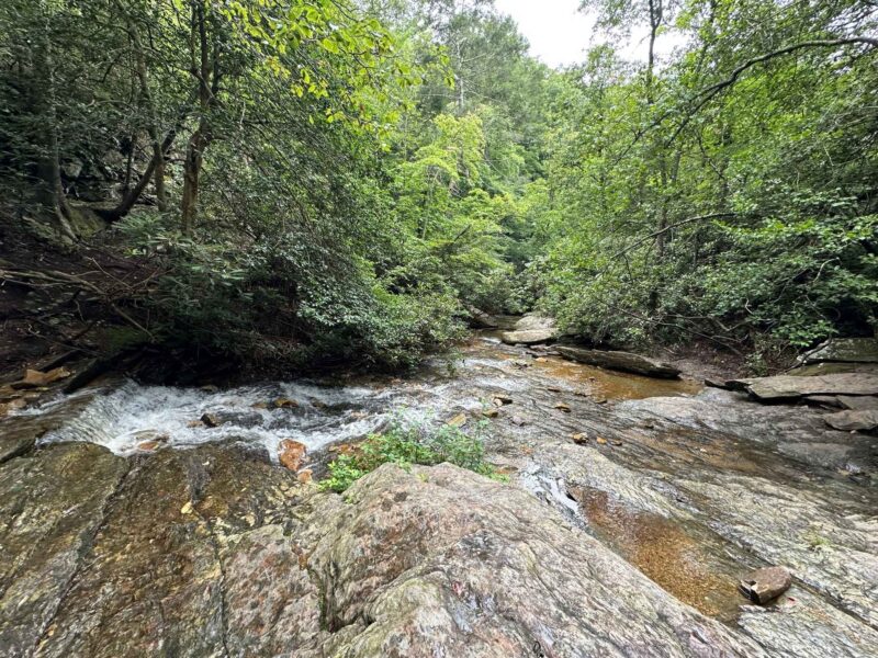 Lower Cascade Falls at Hanging Rock Lake pond