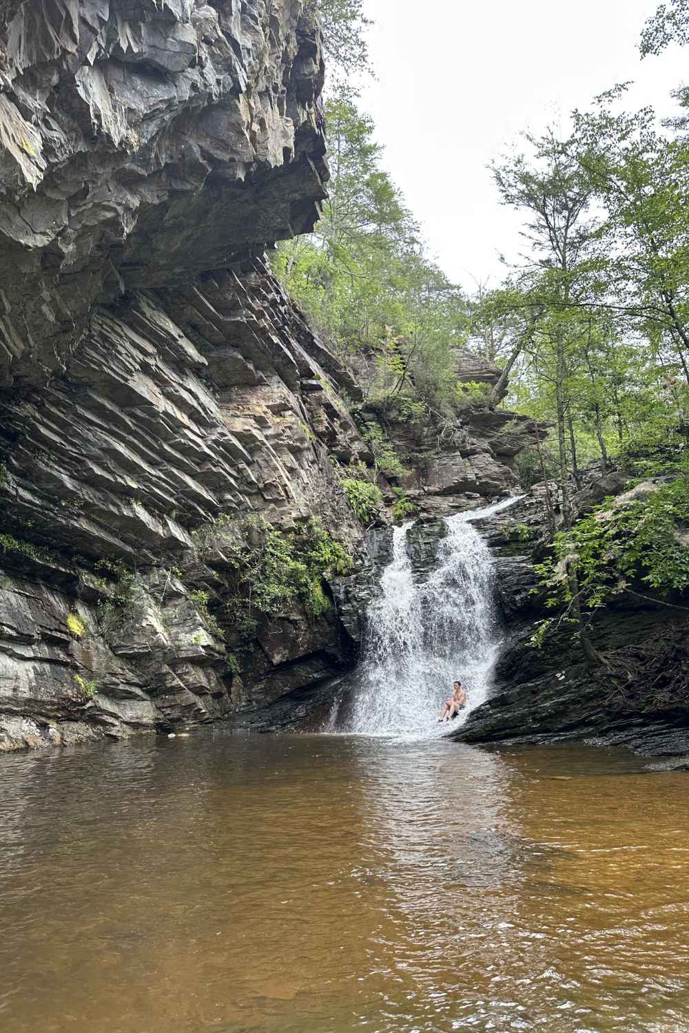 Lower Cascades Falls at Hanging Rock State Park in NC