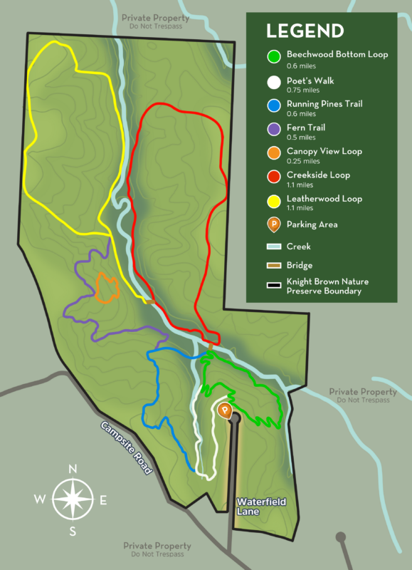 Knight Brown Nature Preserve map