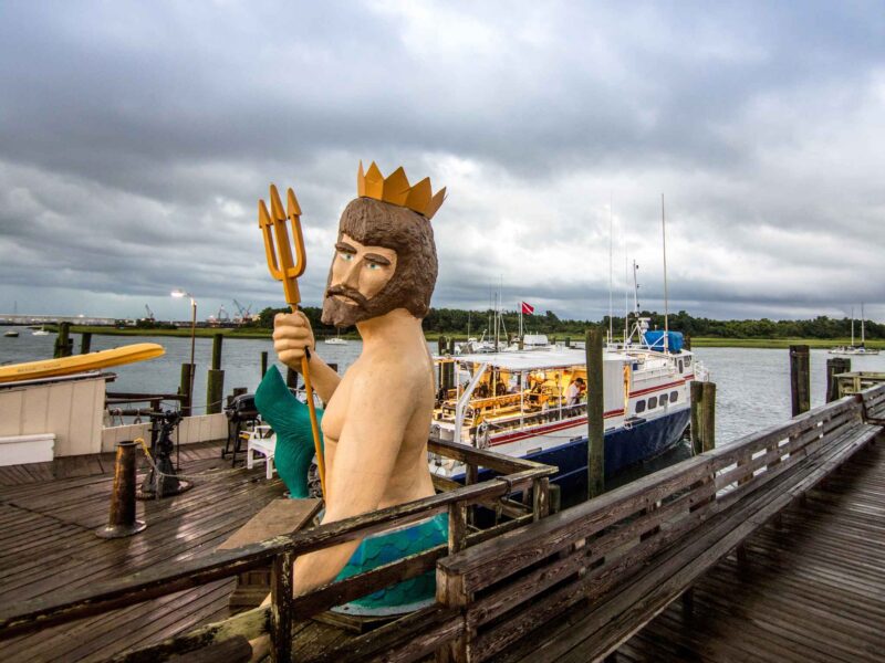 Olympus Dive Center Morehead City Shot of Neptune Sculpture 1