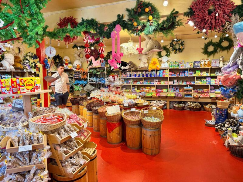 The Christmas House inside candy