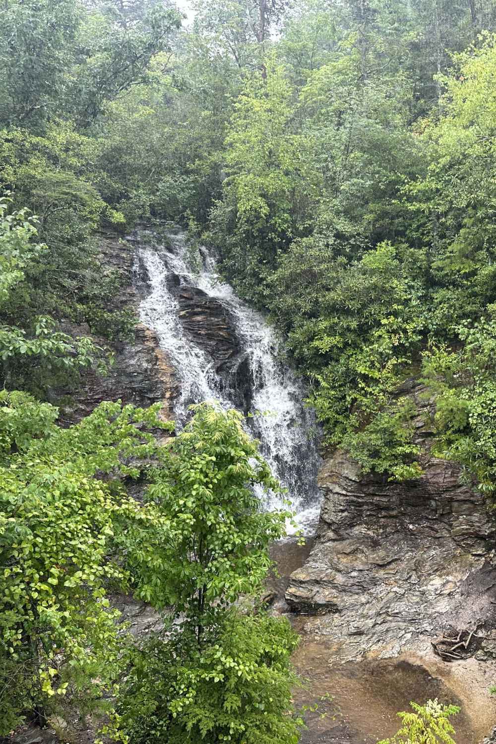 Upper Cascades Falls at Hanging Rock State Park in NC