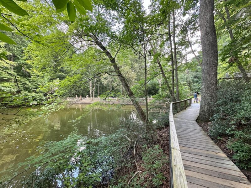 Chinqua-Penn Trail bridge by the water