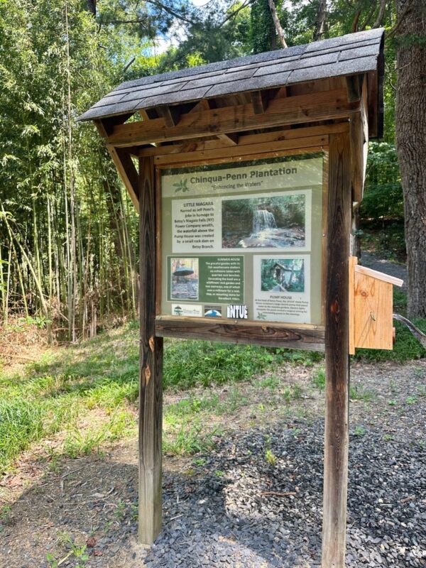 Chinqua-Penn Trail kiosk with information