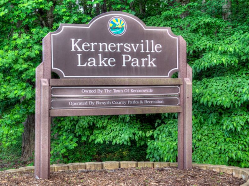 Kernersville lake park sign