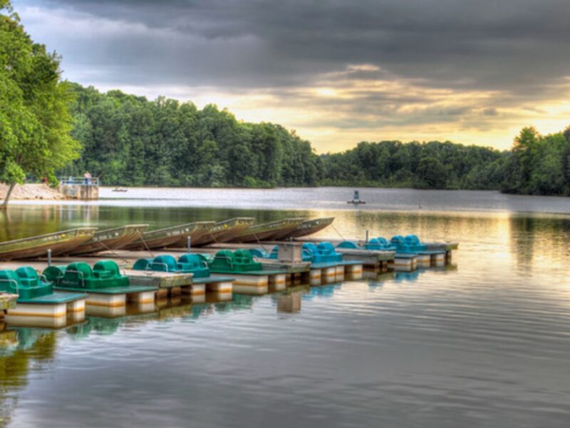 Kernersville Lake Park lake pedal boats