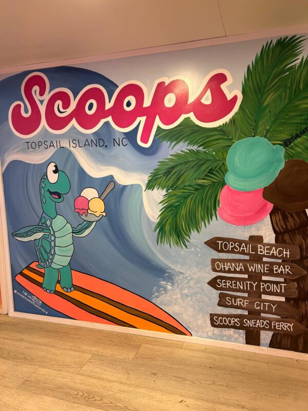 Scoops Microcreamery ice cream TOPSAIL BEACH NC