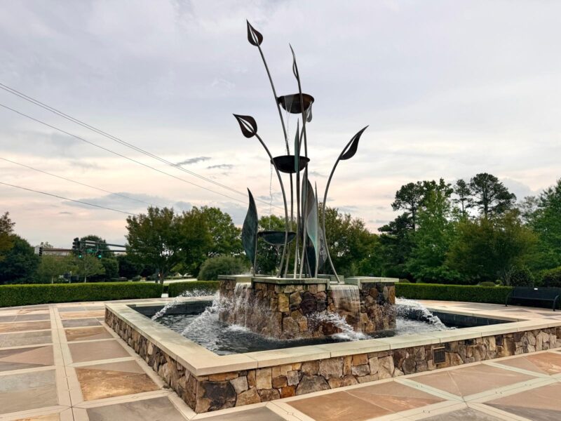 25-Foot Bronze Fountain gateway gardens greensboro