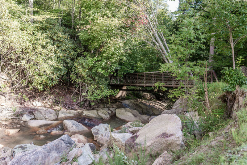 Buckeye Falls Hike Bridge Beech Mountain, NC