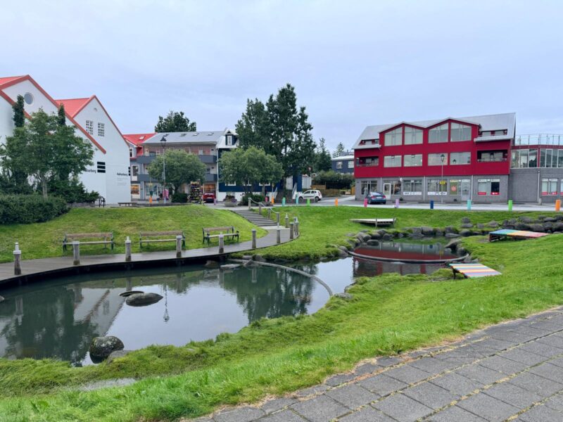 Hafnarfjörður iceland walking pond