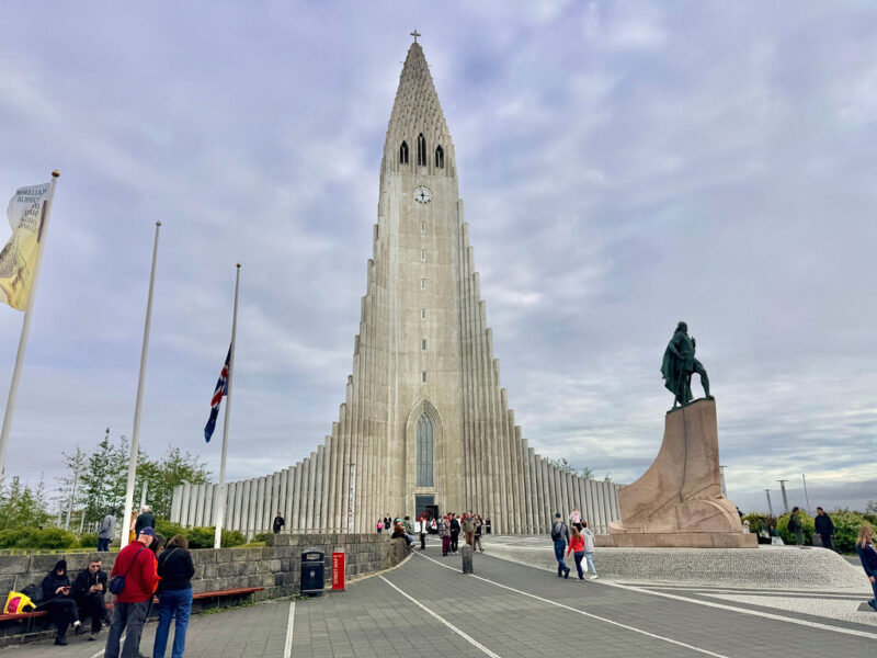 Hallgrímskirkja cathedral in reykjavik iceland