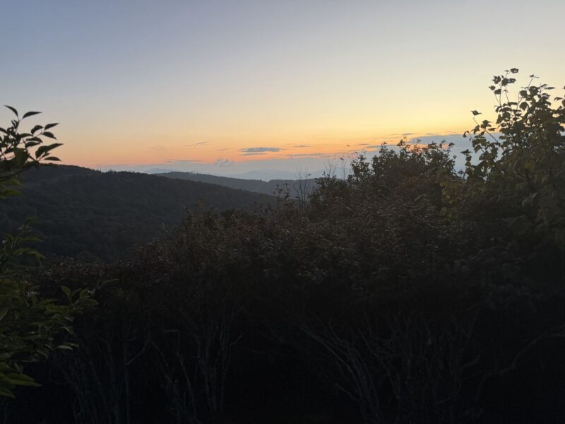 View from Sunset Park Beech Mountain North Carolina