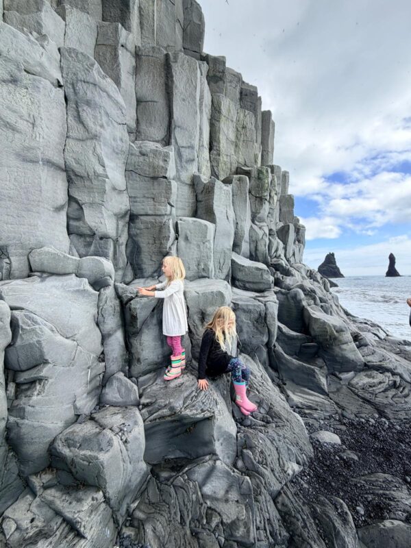 Reynisfjara Black Sand Beach with kids