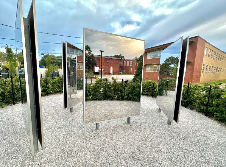 Dorothea Dix Park & Gipson Play Plaza Raleigh NC mirror maze