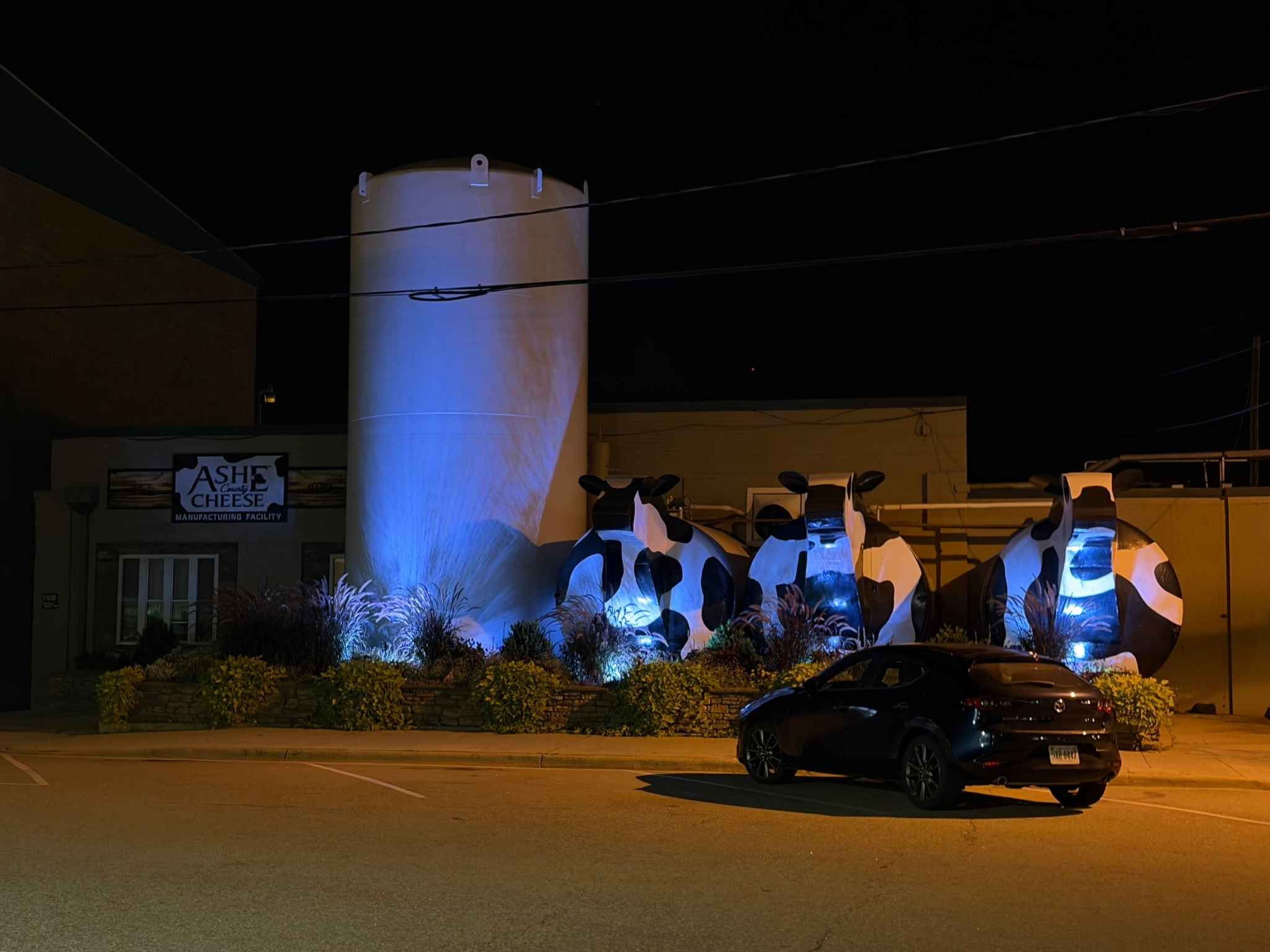 Outside Ashe County Cheese Co. in West Jefferson, NC