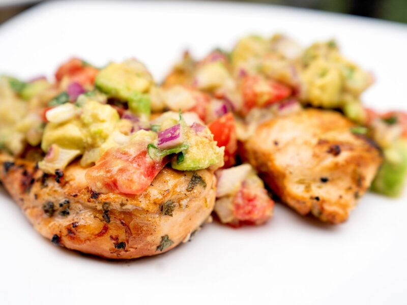 Grilled Lime Chicken with Avocado salsa