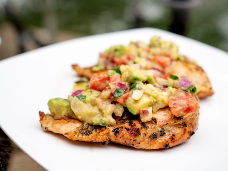 Grilled Lime Chicken with Avocado salsa