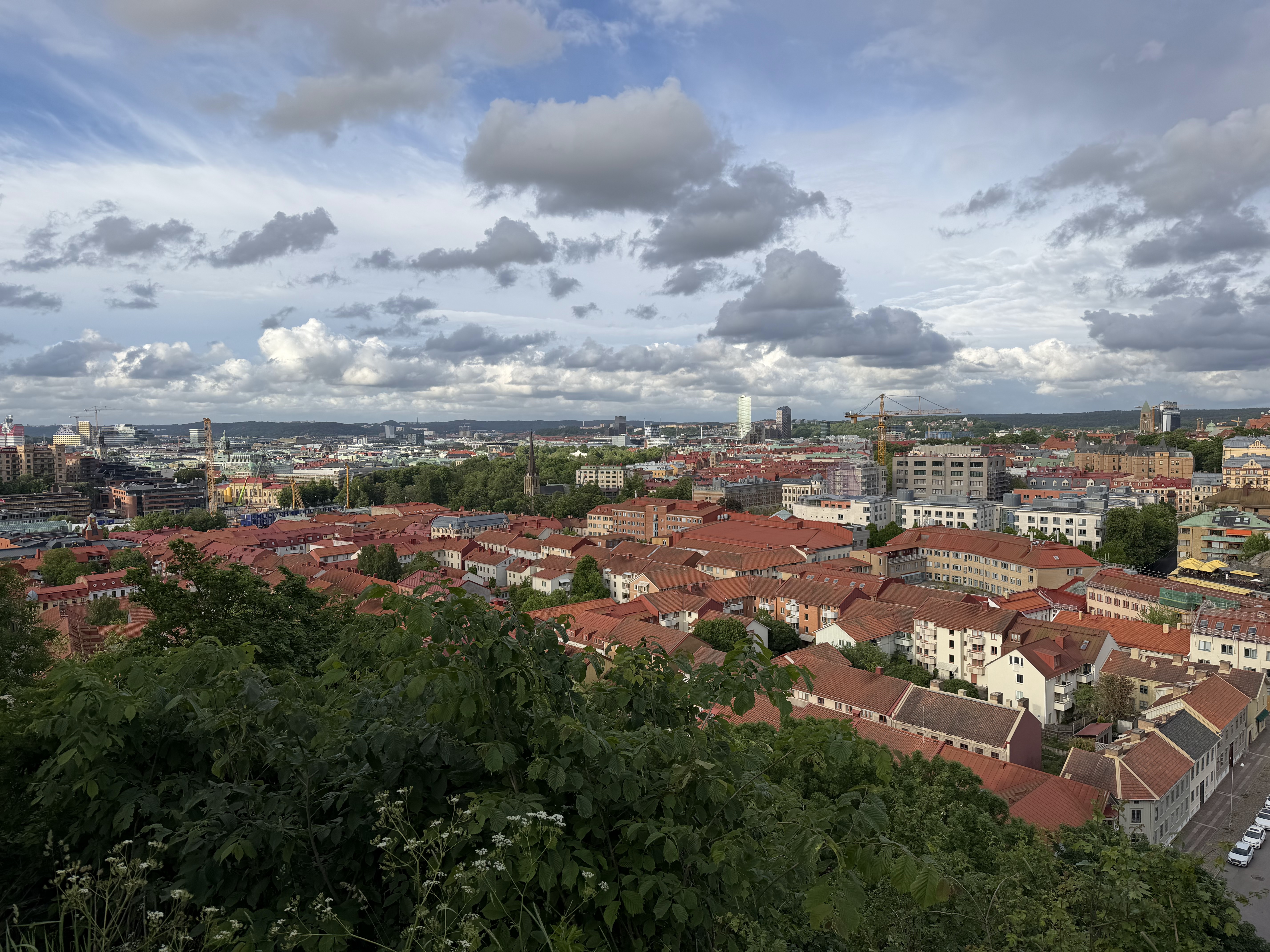 View of Gothenburg Sweden from the top of Skansen Kronan