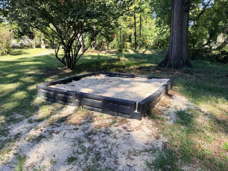 Fisher park Greensboro NC sandbox for kids to play